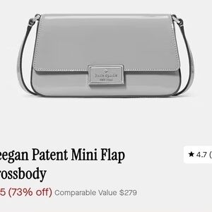 Kate Spade Silver Patent Mini Flap Crossbody